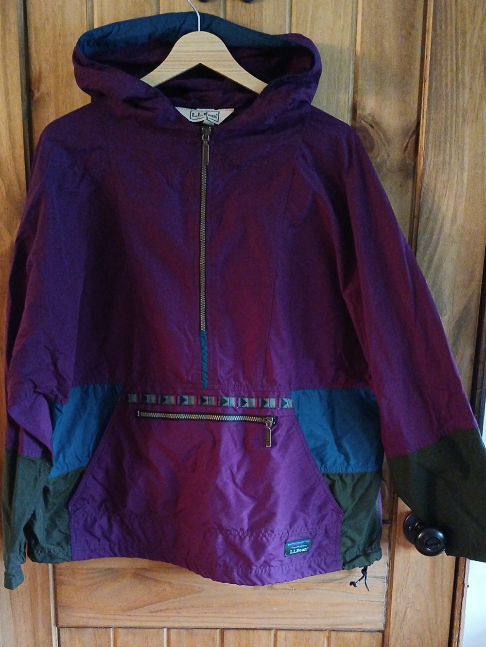 Vintage L.L. Bean Hooded 1/2 Zip Anorak - Large